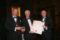 Everards Brewery receiving their competition awards.