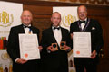 Guy Lawrence of H. Weston & Sons receiving their awards for 'Henry Westons 2013 Vintage' (Silver for Ciders, abv 5.5% and above) and 'Henry Westons Perry' (Silver for Ciders/Perry, non-Apple or Flavoured).