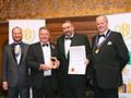 Brecon Mineral Water receiving their award for 'Brecon Carreg Sparkling' (Gold for Natural Mineral Water - Sparkling).