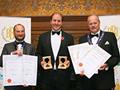 Frederic Robinson receiving their awards for 'Dizzy Blonde' (Diploma for Ales, abv 4.0% - 4.4%), 'TROOPER' (Silver for Ales, abv 4.5% - 4.9%), 'TROOPER Red'n'Black' (Silver for Ales, abv 6.0% - 7.4%), 'Old Tom' (Diploma for Ales, abv 7.5% and above) and '9 Hop IPA' (Diploma for IPA, abv 5.5% - 7.4%).