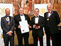 Bath Ales receiving their award for 'Dark Side' (Silver for Stouts, Porters or Dark Ales, abv 4.0% - 5.4%).