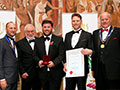 Franklin & Sons receiving their award for 'Wild Strawberry & Scottish Raspberry' (Gold for Premium/Adult Soft Drinks).