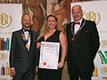 H. Weston & Son receiving their award for 'Mortimer's Orchard English Berry' (Ciders/Perry, non-Apple or Flavoured).