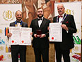 Wickwar Wessex Brewing Co. receiving their awards for '1027' (Diploma for Ales, abv 1.5% - 3.9%), 'Falling Star' (Diploma for Ales, abv 4.0% - 4.4%) and 'Station Porter' (Silver for Stouts, Porters or Dark Ales, abv 5.5% - 7.4%).