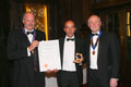 Hall & Woodhouse receiving their competition award.