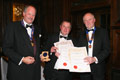 Oxfordshire Ales receiving their competition awards.