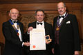 Jeff Phillips of Brecon Mineral Water receiving their award for Brecon Carreg Still (Gold for Natural Mineral Water - Still).