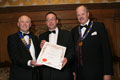 Nick Davis of Hobsons Brewery receiving their award for Evolution (Diploma for Packaging).