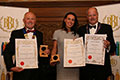 Harrogate Water Brands receiving their awards for 'Harrogate Spring Water - Still' (Gold for Spring Water - Still), 'Harrogate Spring Water - Sparkling' (Diploma for Spring Water - Sparkling) and 'Harrogate Spring Water - Still/Sparkling' (Gold for Packaging).