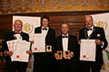 St Austell Brewery receiving their awards for 'Admiral's Ale', 'HSD' and 'Tribute Extra (Gold, Silver and Diploma for Ales, abv 5.0% - 5.9%), 'Korev' (Silver for Lagers, abv 4.3% - 5.4%) and 'Proper Job' (Diploma for Ales, abv 5.5% - 7.4%).