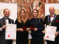 Roua Development receiving their awards for 'Azuga Spring Still Water' (Gold for Spring Water - Still) and 'Azuga Spring Sparkling Water' (Spring Water - Sparkling).
