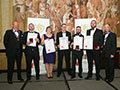 St Austell Brewery receiving their awards for 'Proper Job' (Gold for IPA, abv 5.5% - 7.4%), 'Big Job' (Diploma for IPA, abv 5.5% - 7.4%), 'Black Square' (Silver for Stouts, Porters or Dark Ales, abv 7.5% and above) and Bath Ales receiving their awards for 'Wild Hare' (Gold for Ales, abv 5.0% - 5.9%) and 'Lansdown IPA' (Gold for IPA, abv 4.0% - 5.4%).