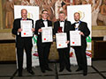 Timothy Taylor receiving their awards for 'Boltmaker' (Diploma for Ales, abv 4.0% - 4.4%), 'Cook Lane' (Silver for IPA, abv 5.5% - 7.4%), 'Poulter's Porter (Diploma for Stouts, Porters or Dark Ales, abv 4.0% - 5.4%) and 'Timothy Taylor's Bottled Beer Range' (Diploma for Packaging).